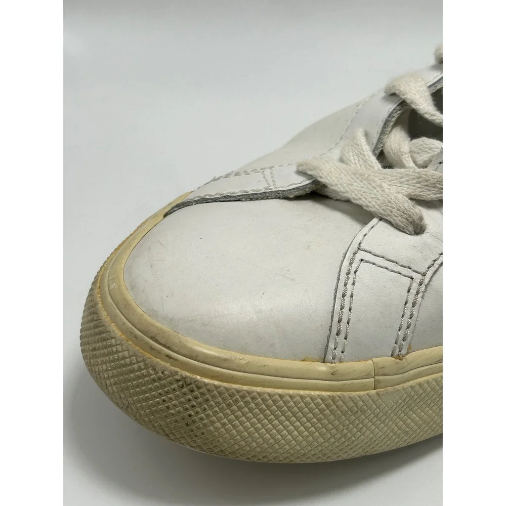 Veja Esplar Sneakers White Black Leather Low Top Lace Up Shoes